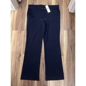 Lauren Ralph Lauren Active Pants Womens Large Navy Lounge Wide Leg NWT